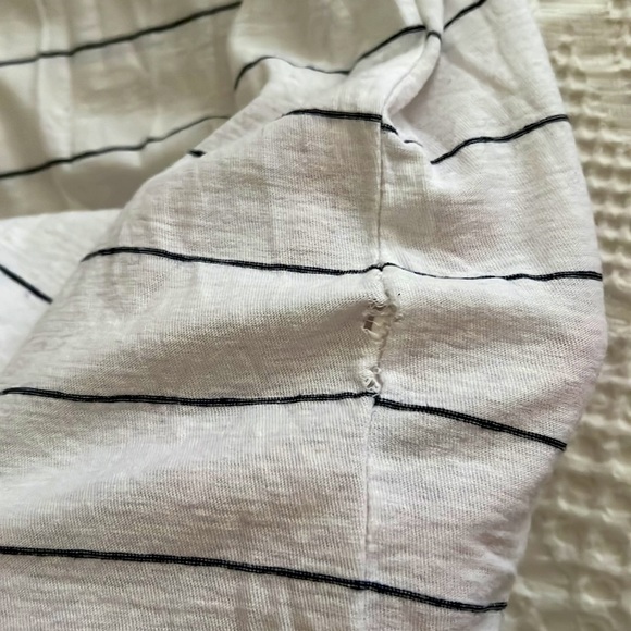 CAMILLA & MARC C&M LOGO RACERBACK LONG DRESS - NAVY & WHITE STRIPED - SIZE L - Picture 7 of 7